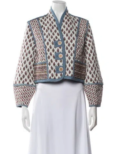 Pre-owned Veronica Beard Printed Blazer In Neutral