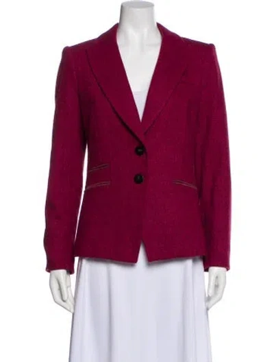 Pre-owned Veronica Beard Printed Blazer In Red