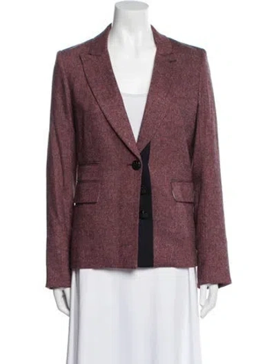 Pre-owned Veronica Beard Printed Blazer In Red
