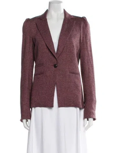 Pre-owned Veronica Beard Printed Blazer In Red