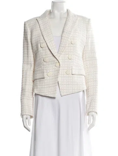 Pre-owned Veronica Beard Printed Blazer W/ Tags In White