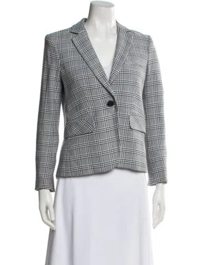 Pre-owned Veronica Beard Printed Blazer In White