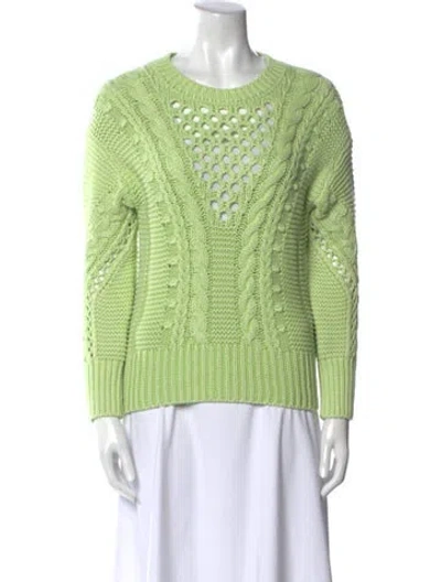 Pre-owned Veronica Beard Printed Crew Neck Sweater In Green