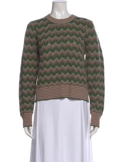 Pre-owned Veronica Beard Printed Crew Neck Sweater In Multi