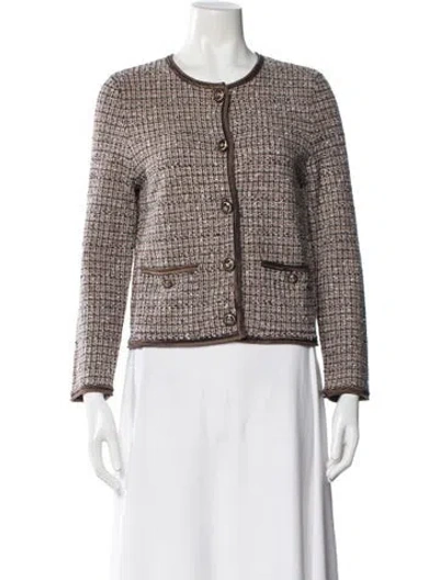 Pre-owned Veronica Beard Printed Crew Neck Sweater In Multi