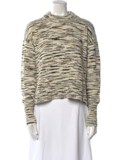 Pre-owned Veronica Beard Printed Crew Neck Sweater In Neutral