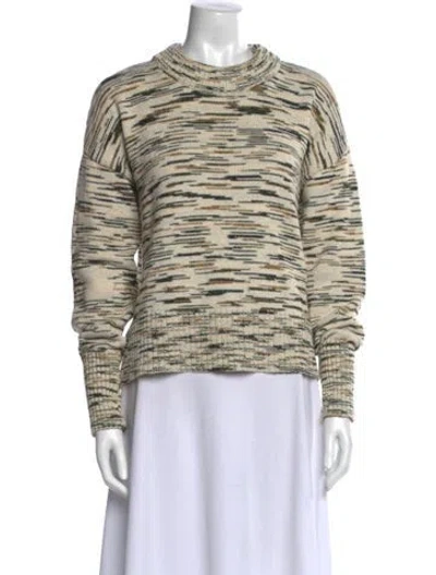 Pre-owned Veronica Beard Printed Crew Neck Sweater In Neutral