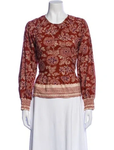 Pre-owned Veronica Beard Printed Crew Neck Sweatshirt