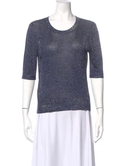 Pre-owned Veronica Beard Printed Crew Neck Top