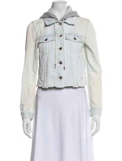 Pre-owned Veronica Beard Printed Denim Jacket In Blue