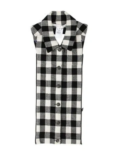 Pre-owned Veronica Beard Printed Dickey In Black/white