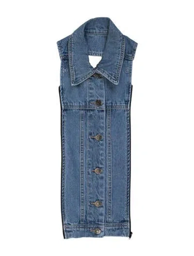 Pre-owned Veronica Beard Printed Dickey In Blue