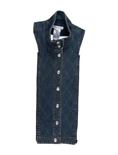 Pre-owned Veronica Beard Printed Dickey In Blue
