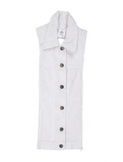 Pre-owned Veronica Beard Printed Dickey In White