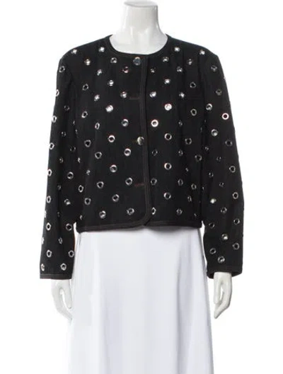 Pre-owned Veronica Beard Printed Evening Jacket In Gray