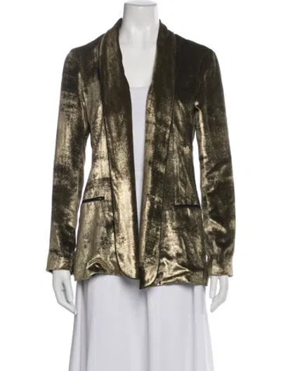 Pre-owned Veronica Beard Printed Evening Jacket In Green