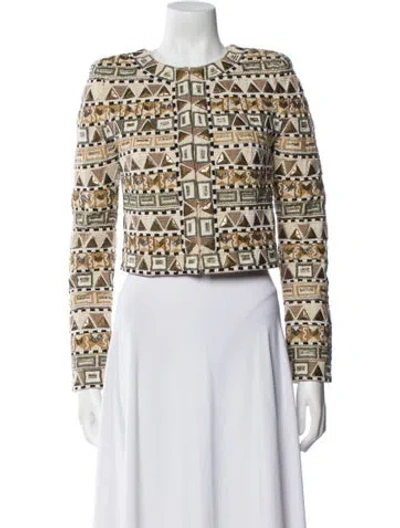 Pre-owned Veronica Beard Printed Evening Jacket In Multi