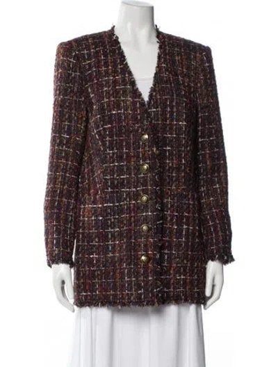 Pre-owned Veronica Beard Printed Evening Jacket W/ Tags In Brown