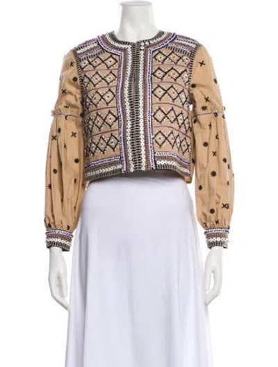 Pre-owned Veronica Beard Printed Evening Jacket W/ Tags In Neutral