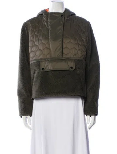 Pre-owned Veronica Beard Printed Faux Fur Jacket In Green