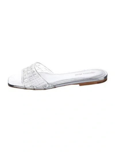Pre-owned Veronica Beard Printed Flats In Silver