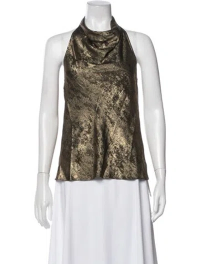 Pre-owned Veronica Beard Printed Halterneck Top W/ Tags