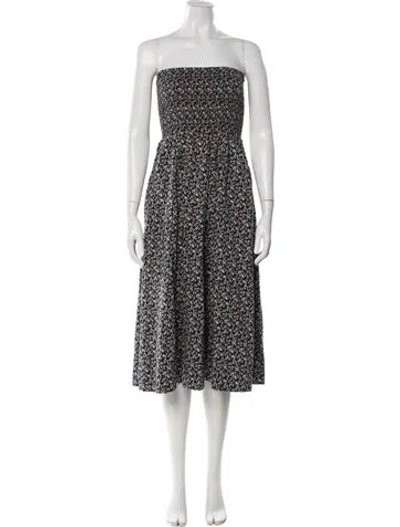 Pre-owned Veronica Beard Printed Knee-length Dress In Black