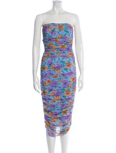 Pre-owned Veronica Beard Printed Knee-length Dress In Blue