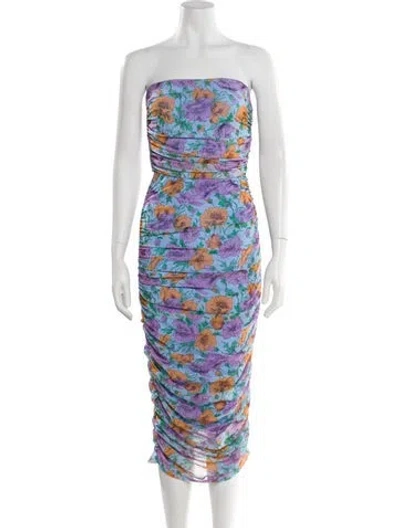 Pre-owned Veronica Beard Printed Knee-length Dress In Blue