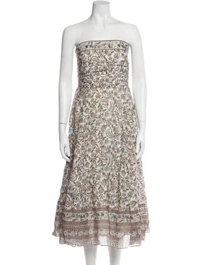 Pre-owned Veronica Beard Printed Knee-length Dress In Neutral