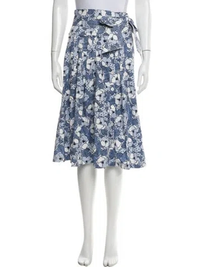 Pre-owned Veronica Beard Printed Knee-length Skirt In Blue