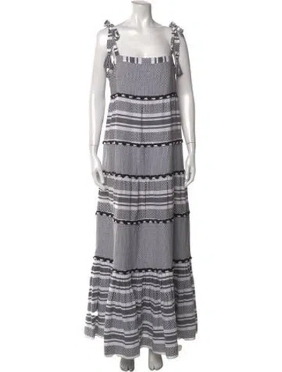 Pre-owned Veronica Beard Printed Long Dress In Multi