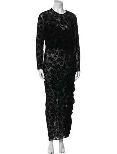 Pre-owned Veronica Beard Printed Long Dress W/ Tags In Black