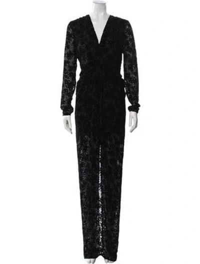 Pre-owned Veronica Beard Printed Long Dress W/ Tags In Black