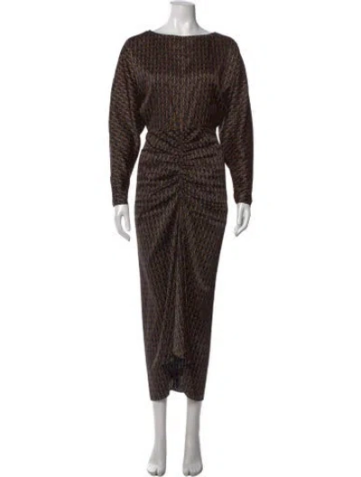Pre-owned Veronica Beard Printed Long Dress W/ Tags In Neutral