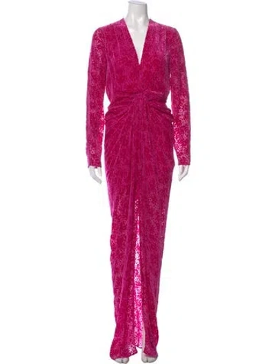 Pre-owned Veronica Beard Printed Long Dress W/ Tags In Pink
