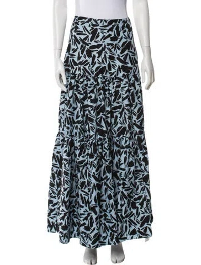 Pre-owned Veronica Beard Printed Long Skirt In Blue