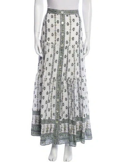 Pre-owned Veronica Beard Printed Long Skirt In Green