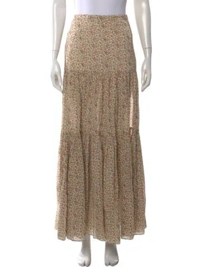 Pre-owned Veronica Beard Printed Long Skirt In Neutral