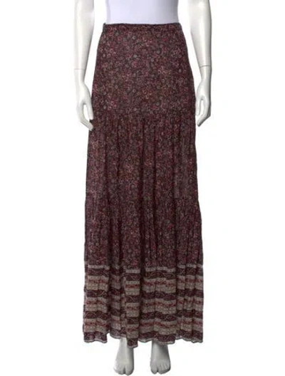 Pre-owned Veronica Beard Printed Long Skirt In Purple