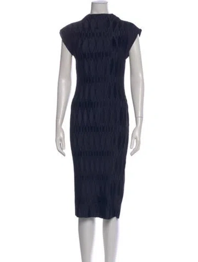 Pre-owned Veronica Beard Printed Midi Length Dress In Blue