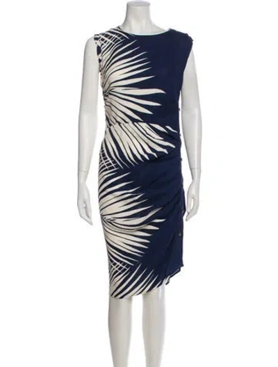 Pre-owned Veronica Beard Printed Midi Length Dress In Multi