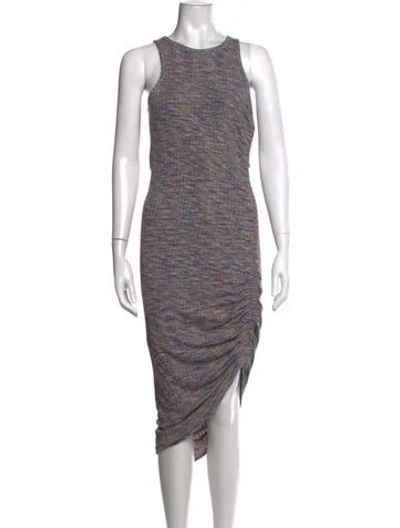 Pre-owned Veronica Beard Printed Midi Length Dress In Neutral
