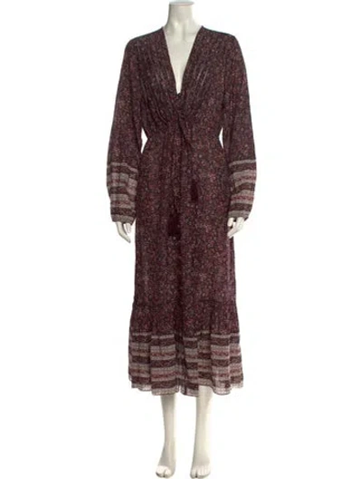 Pre-owned Veronica Beard Printed Midi Length Dress W/ Tags In Purple