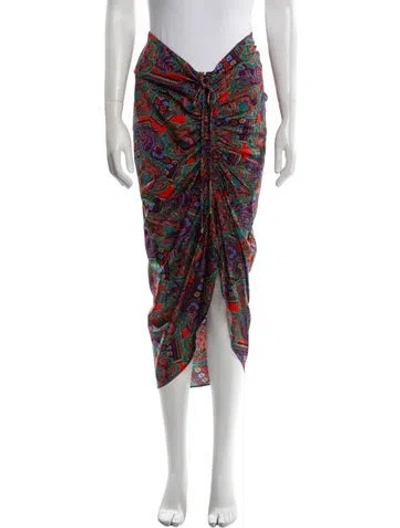Pre-owned Veronica Beard Printed Midi Length Skirt In Black