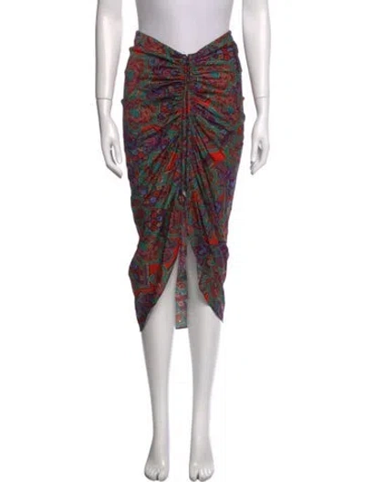 Pre-owned Veronica Beard Printed Midi Length Skirt In Black