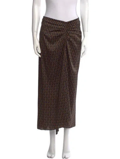 Pre-owned Veronica Beard Printed Midi Length Skirt In Black