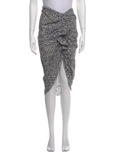 Pre-owned Veronica Beard Printed Midi Length Skirt In Black