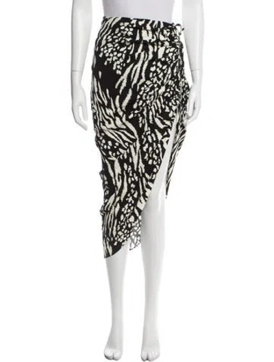 Pre-owned Veronica Beard Printed Midi Length Skirt In Black