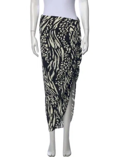 Pre-owned Veronica Beard Printed Midi Length Skirt In Black